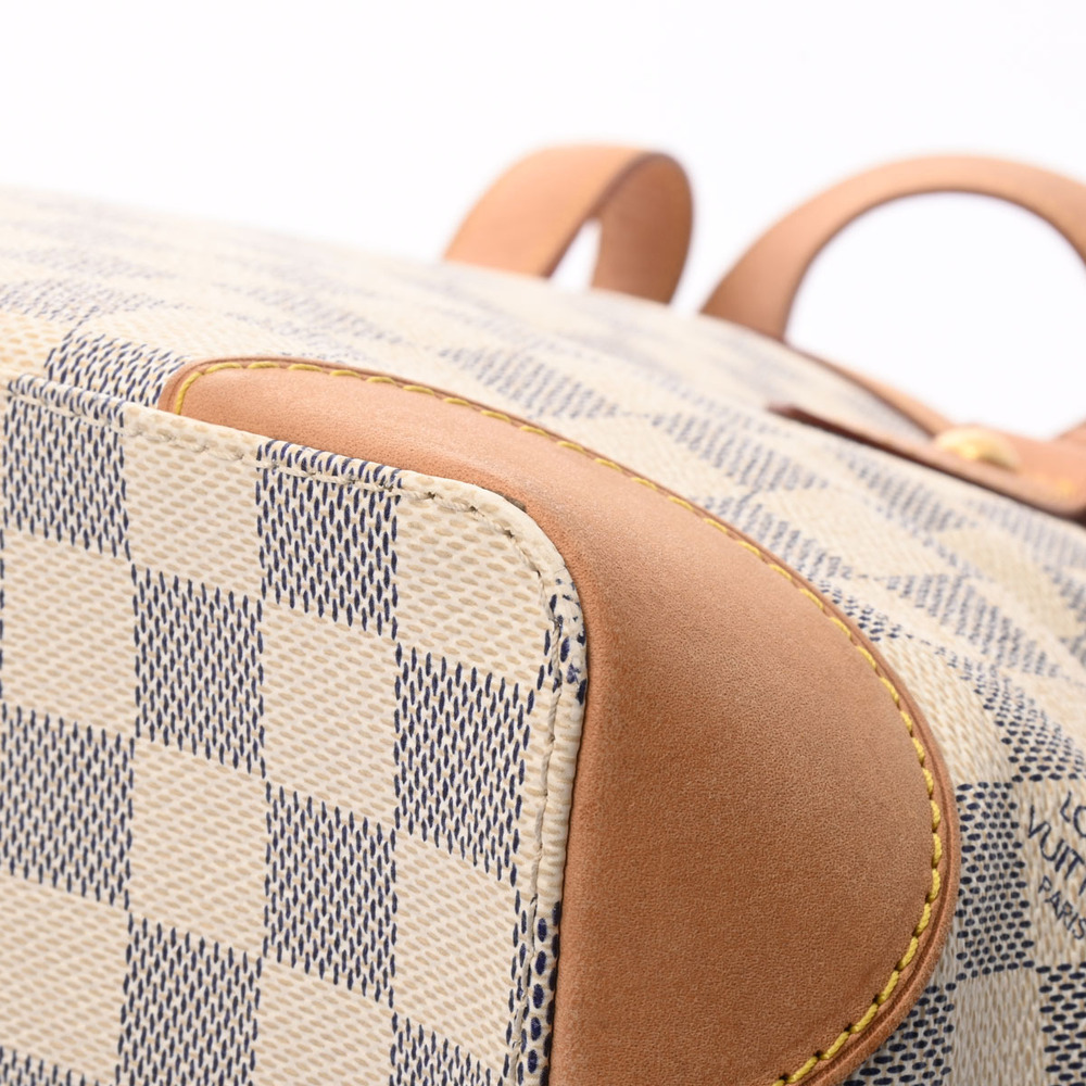 LOUIS VUITTON Damier Azur White Hampstead Canvas Handbag - Picture 9 of 9